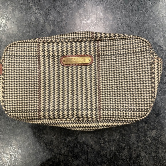 3 Vintage Ralph Lauren Polo Houndstooth Weekender Duffle Bag, Tote Bag & Dopp Ki - Picture 14 of 16